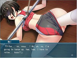 Cosplay Girl Trains In Bound Costumes