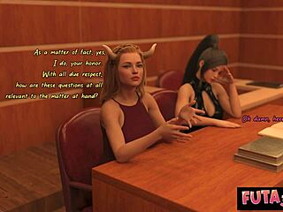 Futa3dx - Courthouse futa drama turns to hot af juicy threesome
