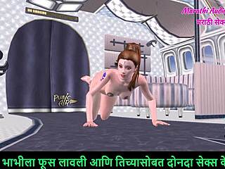 Marathi audio sex story with animated 3D teen girl fingering pussy