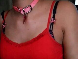 This amateur blonde whore talks non-stop while giving a sloppy blowjob.