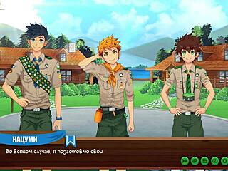 game friends camp ep 2, exploring taiga with russian voice acting.