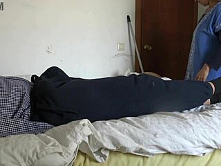 A Muslim maid gets shocked by a black French cock