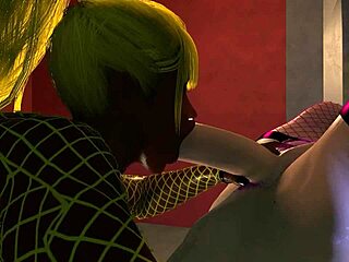 yellow and pink futa dickgirls in hot 69