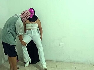 On Halloween, the construction worker fulfills his wife's fantasy of rough doggystyle sex with his best friend while being watched.