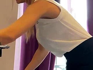 Cleaning lady Tiffany Leiddi picked up for steamy hotel banging