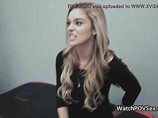 Flawless girlfriend gets hard cock on POV sex tape