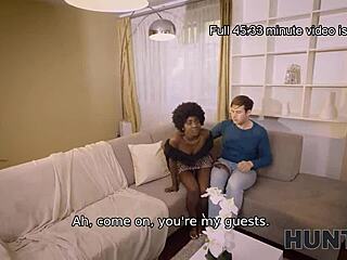 ebony slut picked up for interracial cuckold sex