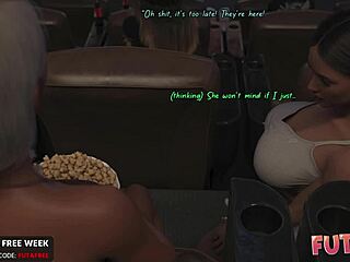 Futa3DX - Hot Brunette Sucks Futa GF’s Big Dick in Wild Fishnet Action.