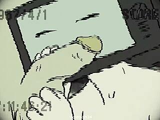 tv woman and cameraman trade wild blowjobs in cartoon toilet scene. pure hentai action unfolds.