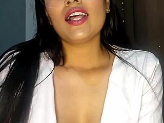 Sassy nurse teases with wet pussy during solo play