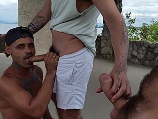 Watch us fuck with big cocks