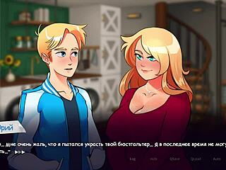 I play life in woodchester part 3, jerking off to pretty milf with monster cock