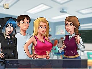 summertime saga blonde with big tits in game