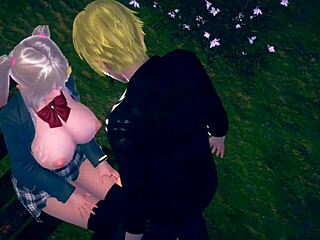 I plays with the blonde big tits JK in this erotic 3D games.