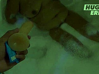 Wow! Chubby teen passes jacuzzi casting with erect dildo!