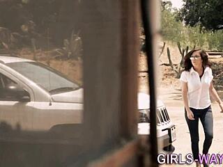 Skinny Lesbian Beauty Craves Oral Action With Brunette Babe?