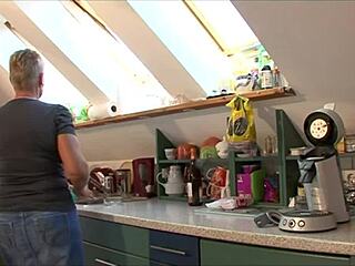 Hey, my dirty wife is craving a hard fuck in our new house after that long walk!