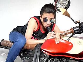 motorcycle sex with colombian guy and anal moaning 😏