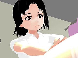 मिया हेंटाई नर्स डॉक्टर के गंदे खेल खेलती है ऐनिमे स्टाइल में