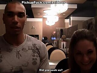 titted brunette picked up and fucked outdoors!