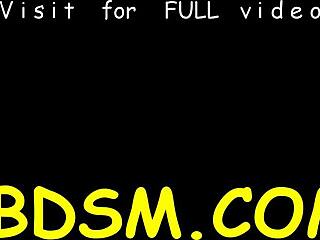 blonde girl bound and drilled with toys