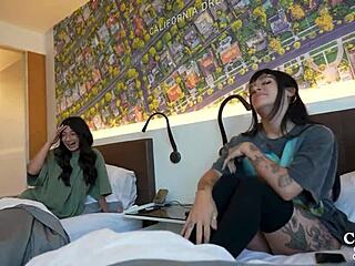 Cheating GF hooks up with step sis on vacay, so I joined - Effy Cutie and Cami Strella