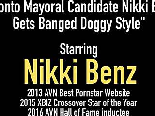 toronto's nikki benz, mayoral hopeful, gets banged doggy style hard