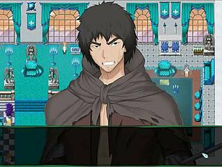 In This Hentai Game, Entering The Cathedral Reveals Half Naked Blonde Angels With Big Tits