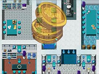 In This Hentai Game, Entering The Cathedral Reveals Half Naked Blonde Angels With Big Tits