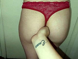 beautiful woman pays rent with pink vagina in outdoor bang