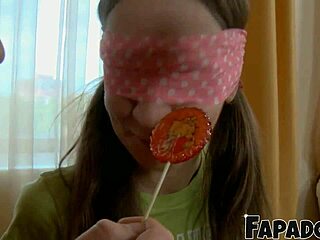 step sis blindfolded and taken hard in wild anal play