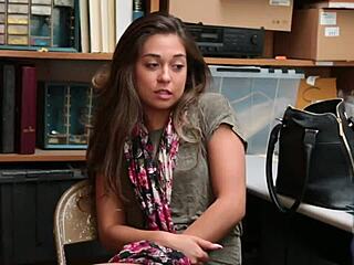 Teen Shoplifter Caught and Fucked Hard in Multiple Positions. Office Encounter Turns Wild!