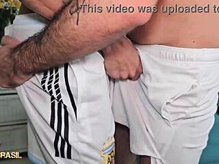 Detailed blowjob on bruised big gay cock with ass play involved.