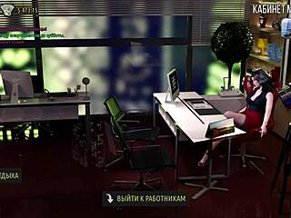 Intense Emotions as He Lifts Secretary's Dress in Fashion Business Cartoon