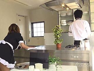 H-cup maid with big tits 😍