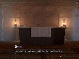 Lara Croft's erotic massage turns into happy ending fuck