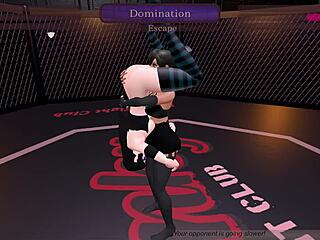 Kinky fight club battle between Gawthicc and Julia in anime