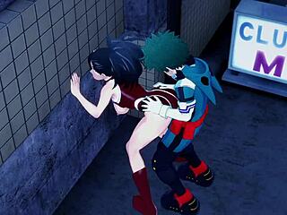 Mina, Momo, Izuku in Wild Hentai Sex