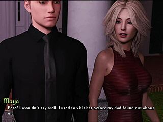 In this game, the redhead chick with big tits parties erotically