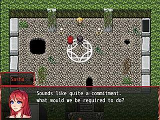 farmers daughter playing with furry horsecock dildo in harem