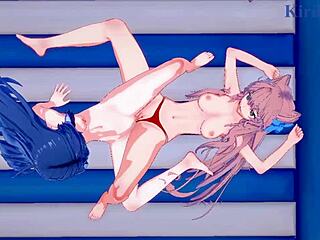 i watch tsubasa kazanari and maria cadenzavna eve in intense lesbian futanari sex