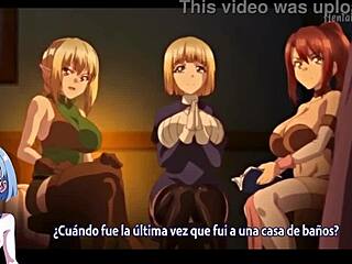 बिग टिट्स फुटानारी इसेकाई हारेम मोनोगातारी हेंटाई 3 में।