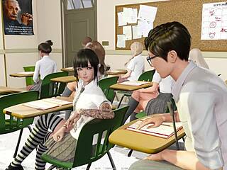 एनीमे मिल्फ 3D एक्शन में वाइल्ड तरीके से एक्सपोज्ड