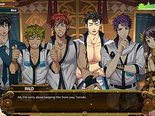 Sexy model gives swedish oil massage in gay hentai game, teasing for happy ending