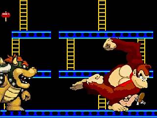 Bowser Koopa And Donkey Kong Vs Mario In Bareback Battle