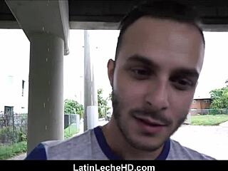 Latino boy paid for gay street suck and fuck POV