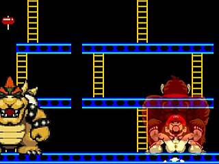 Bowser Koopa And Donkey Kong Vs Mario In Bareback Battle