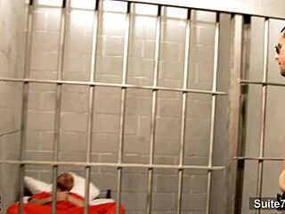 These hottie gays are sucking and licking each other's big cocks before fucking hard in the prison.