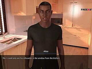 Alex Gets Hard Watching Landlady's Nude Yoga in 3D Game 😍