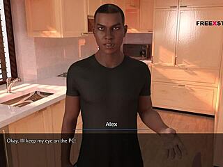 Alex Gets Hard Watching Landlady's Nude Yoga in 3D Game 😍